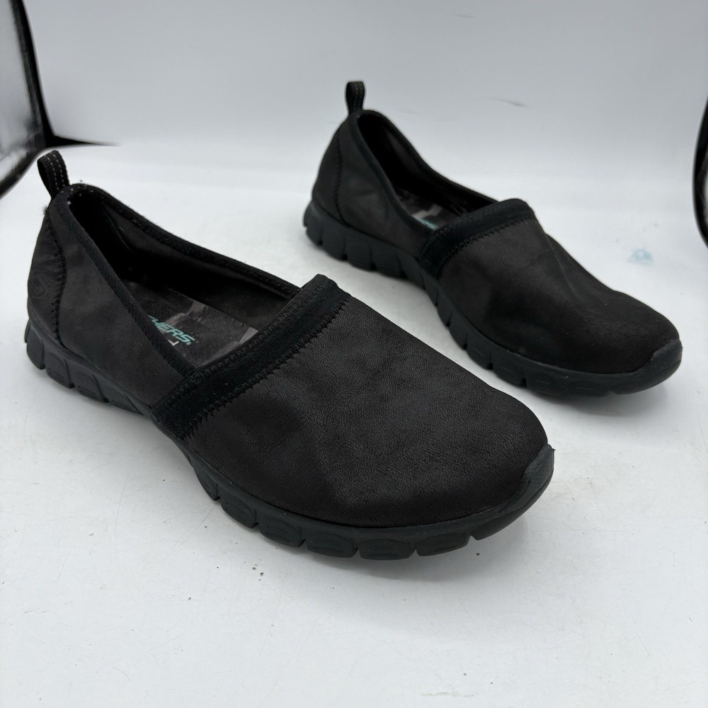 Skechers Shoes Womens Size 9.5 EZ‎ Flex 3.0 Slip On Black Walk